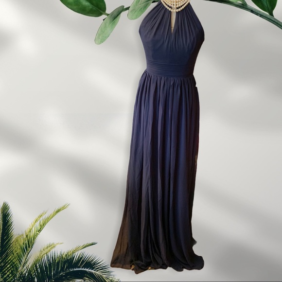 #LEVKOFF Navy Blue Bridesmaid/Prom Gown NWT - S - Picture 9 of 11